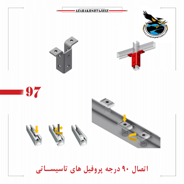 نصب پایه ساپورت پروفیلی سی چنل و جی چنل( آذرخش لایت) نصب پایه سی چنل